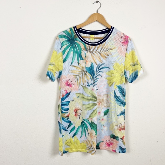 FARM Rio Tops - Farm Rio Floral Mesh Shirt Size P